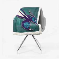 Charlotte Hornets Top Ranked NBA Basketball Team Sherpa Fleece Blanket 2