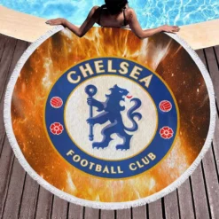 Chelsea FC British Champions Round Beach Towel 1