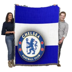 Chelsea FC Champions League Football Team Woven Blanket