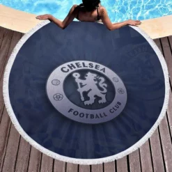 Chelsea FC Classic Football Team Round Beach Towel 1