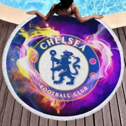 Chelsea FC English professional football club Round Beach Towel 1