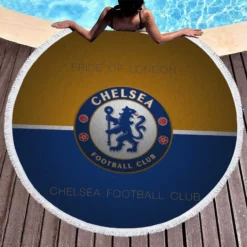 Chelsea FC Football Club Logo Round Beach Towel 1