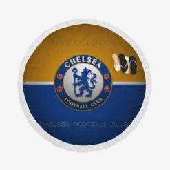 Chelsea FC Football Club Logo Round Beach Towel