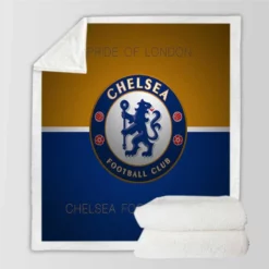 Chelsea FC Football Club Logo Sherpa Fleece Blanket