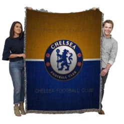 Chelsea FC Football Club Logo Woven Blanket