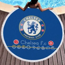 Chelsea FC Football Club Round Beach Towel 1