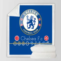 Chelsea FC Football Club Sherpa Fleece Blanket