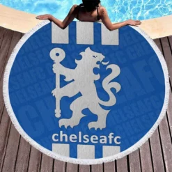 Chelsea FC Kids Premier League Champions Round Beach Towel 1