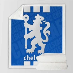 Chelsea FC Kids Premier League Champions Sherpa Fleece Blanket