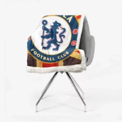 Chelsea FC Logo In British Flag Sherpa Fleece Blanket 2