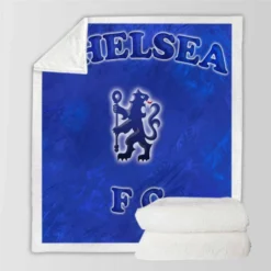 Chelsea FC Official Club Logo Sherpa Fleece Blanket