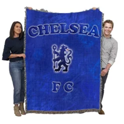 Chelsea FC Official Club Logo Woven Blanket