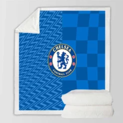 Chelsea FC Premier League Football Team Sherpa Fleece Blanket