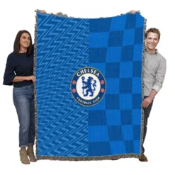 Chelsea FC Premier League Football Team Woven Blanket