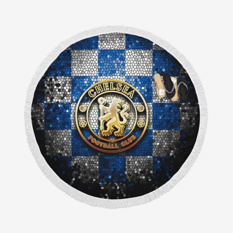 Chelsea FC Premier League Logo Round Beach Towel