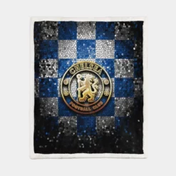 Chelsea FC Premier League Logo Sherpa Fleece Blanket 1