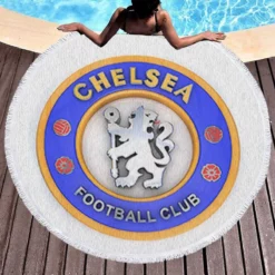 Chelsea FC Sensational British Soccer Team Round Beach Towel 1