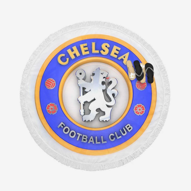 Chelsea FC Sensational British Soccer Team Round Beach Towel