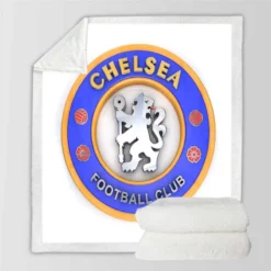 Chelsea FC Sensational British Soccer Team Sherpa Fleece Blanket