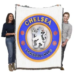 Chelsea FC Sensational British Soccer Team Woven Blanket