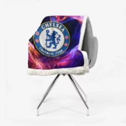 Chelsea FC Soccer Club Sherpa Fleece Blanket 2