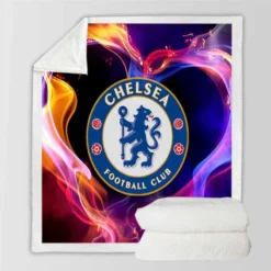 Chelsea FC Soccer Club Sherpa Fleece Blanket