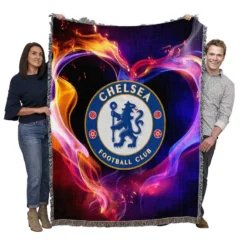 Chelsea FC Soccer Club Woven Blanket