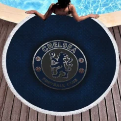 Chelsea FC Teens Football Club Round Beach Towel 1