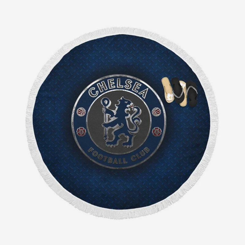 Chelsea FC Teens Football Club Round Beach Towel