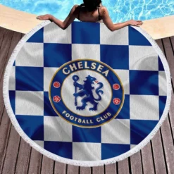 Chelsea Football Club Logo Round Beach Towel 1