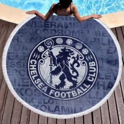 Chelsea Logo Most Popular English Football Team Round Beach Towel 1