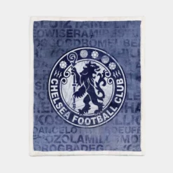 Chelsea Logo Most Popular English Football Team Sherpa Fleece Blanket 1