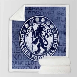 Chelsea Logo Most Popular English Football Team Sherpa Fleece Blanket