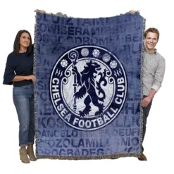 Chelsea Logo Most Popular English Football Team Woven Blanket