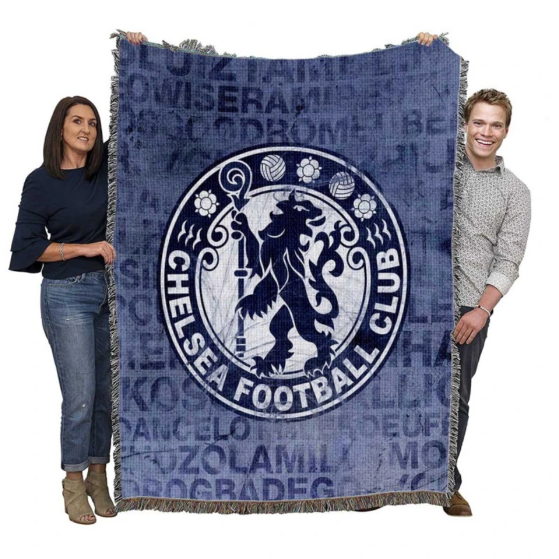 Chelsea Logo Most Popular English Football Team Woven Blanket