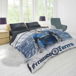 Chelsea Soccer Player Fernando Torres Duvet Cover 1