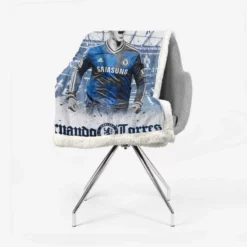 Chelsea Soccer Player Fernando Torres Sherpa Fleece Blanket 2