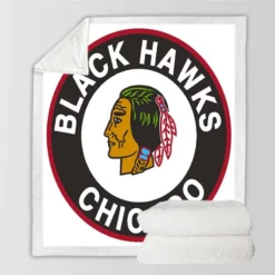 Chicago Blackhawks Awarded NHL Hockey Team Sherpa Fleece Blanket