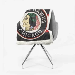 Chicago Blackhawks Classic NHL Ice Hockey Team Sherpa Fleece Blanket 2