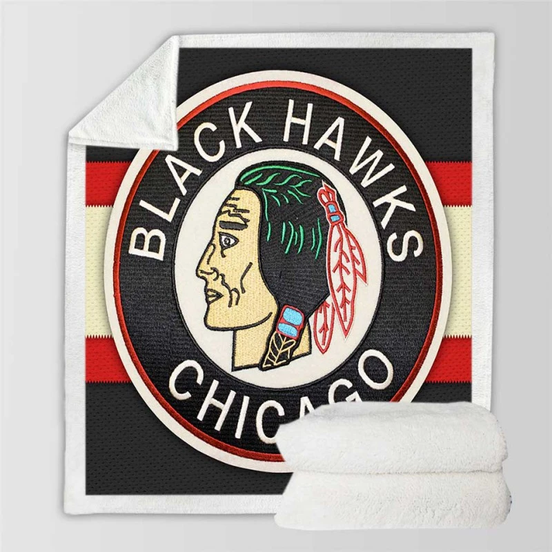 Chicago Blackhawks Classic NHL Ice Hockey Team Sherpa Fleece Blanket