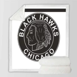 Chicago Blackhawks Energetic NHL Ice Hockey Team Sherpa Fleece Blanket