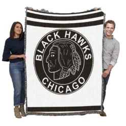 Chicago Blackhawks Energetic NHL Ice Hockey Team Woven Blanket