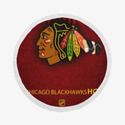 Chicago Blackhawks Excellent NHL Hockey Team Round Beach Towel