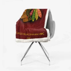 Chicago Blackhawks Excellent NHL Hockey Team Sherpa Fleece Blanket 2