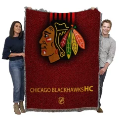 Chicago Blackhawks Excellent NHL Hockey Team Woven Blanket