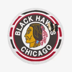 Chicago Blackhawks Famous NHL Hockey Club Round Beach Towel