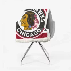 Chicago Blackhawks Famous NHL Hockey Club Sherpa Fleece Blanket 2