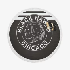 Chicago Blackhawks Top Ranked NHL Hockey Club Round Beach Towel