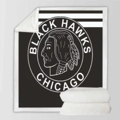 Chicago Blackhawks Top Ranked NHL Hockey Club Sherpa Fleece Blanket