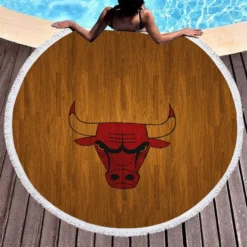 Chicago Bulls Classic NBA Basketball Club Round Beach Towel 1